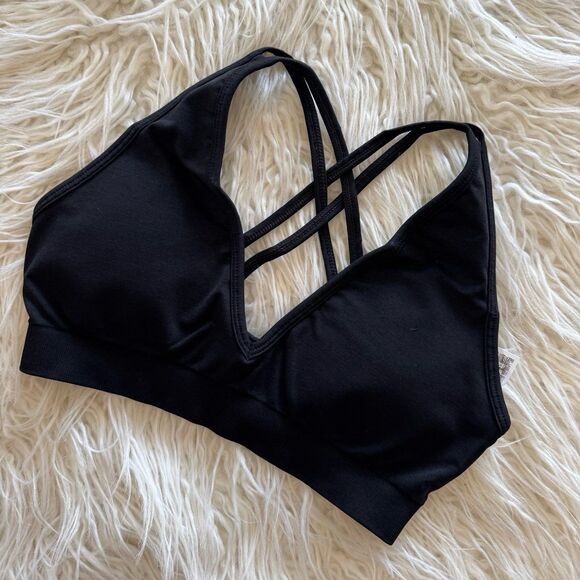 Alphalete Amplify Deep V Bra Black Size Small - Picture 6 of 9